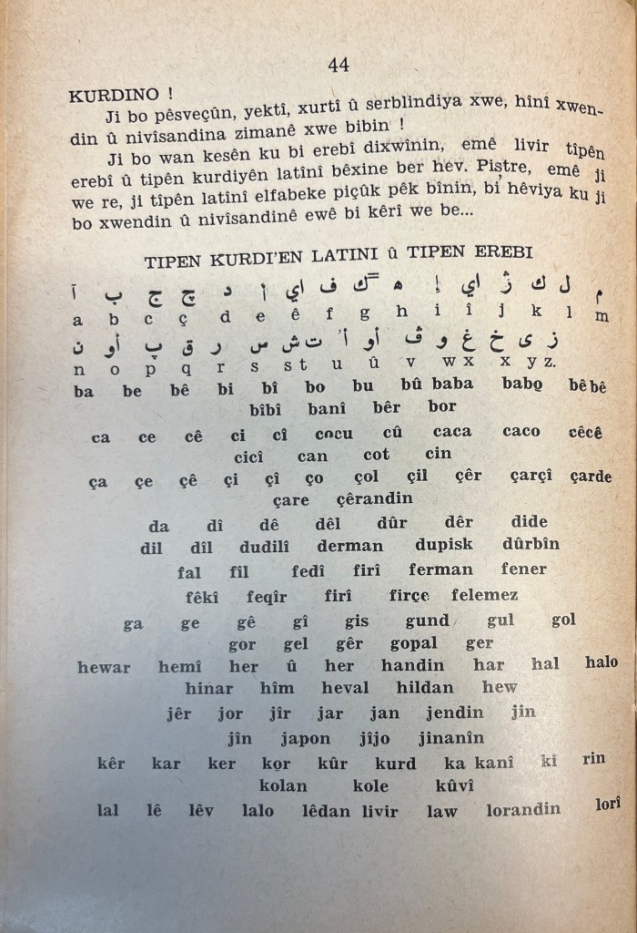 A yellowed page of paper with text in Latin and Arabic scripts in black ink.