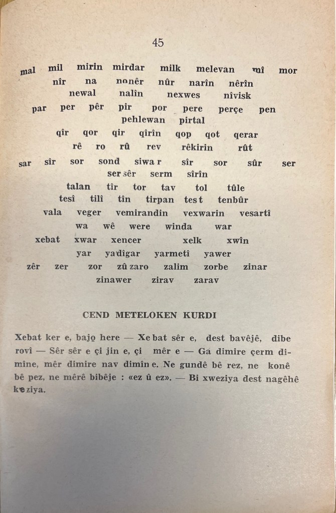 A yellowed page of paper with text in Latin and Arabic scripts in black ink.